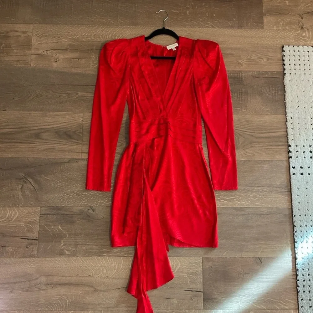 Ronny Kobo Collection Vibrant Red Asymmetrical Dress - Picture 3 of 13